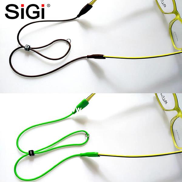 SiGi colorful silicone antiskid eyeglasses ropes sporting glasses cords 