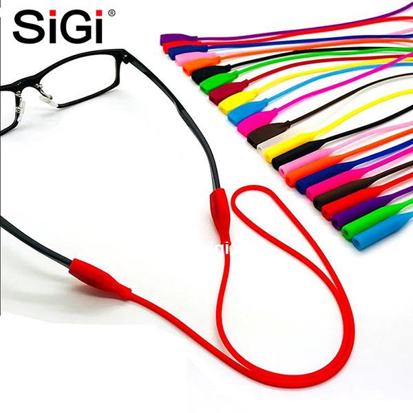 SiGi colorful silicone antiskid eyeglasses ropes sporting glasses cords 
