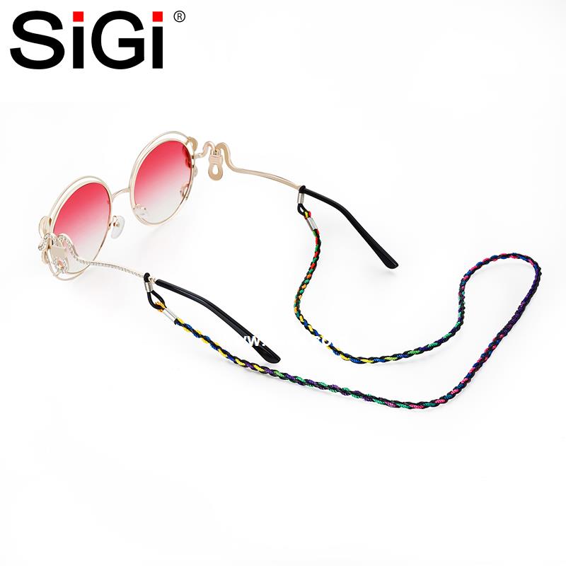 SiGi Eye Glasses String Holder Chain Leather Eyeglass Lanyards Straps Cords for Men and Women Glasses Holders Necklace Around Neck 
