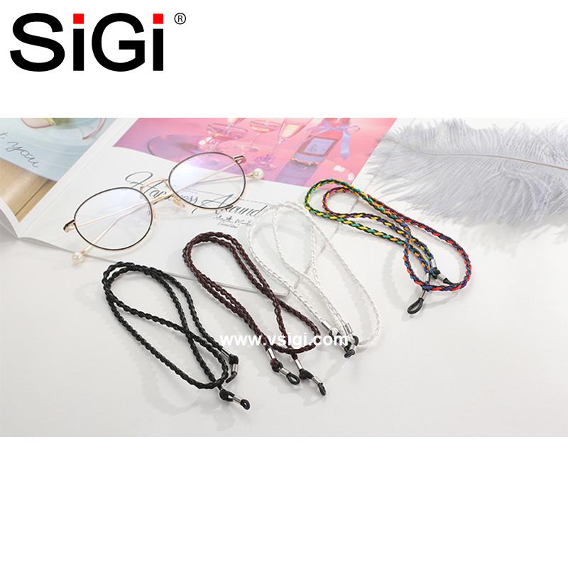 SiGi Eye Glasses String Holder Chain Leather Eyeglass Lanyards Straps Cords for Men and Women Glasses Holders Necklace Around Neck 