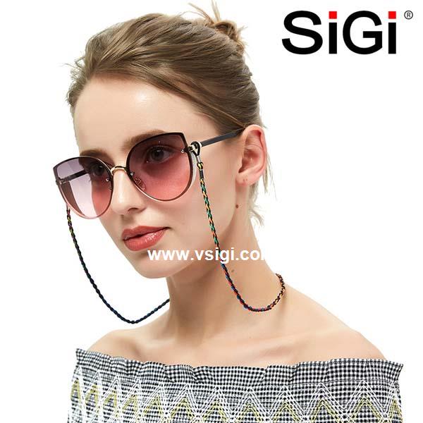 SiGi Eye Glasses String Holder Chain Leather Eyeglass Lanyards Straps Cords for Men and Women Glasses Holders Necklace Around Neck 