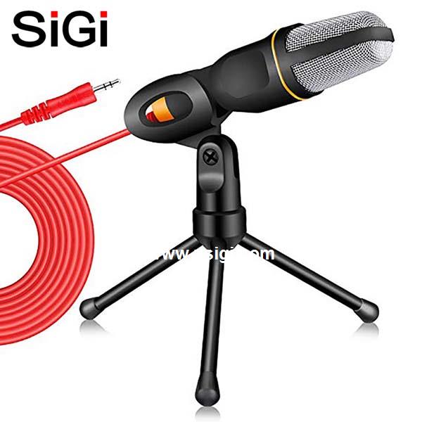 SiGi computer microphone computer network K song  microphone voice computer handheld microphone with stand 