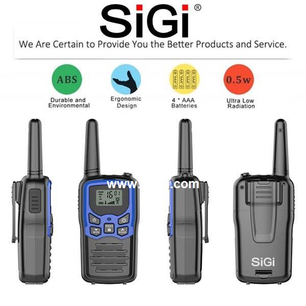 SiGi Hot Sale Walkie-Talkie 0.5W Uhf Licence Free Walkie Talkie 2 way Radio Best Range 3-5km 