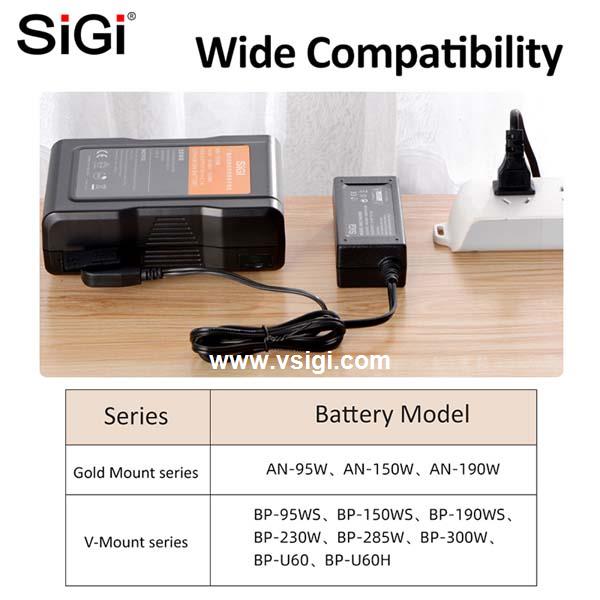 SiGi 2A D-tap Travel Charger for Sony V Mount V Lock /Anton Bauer Gold Mount Battery 