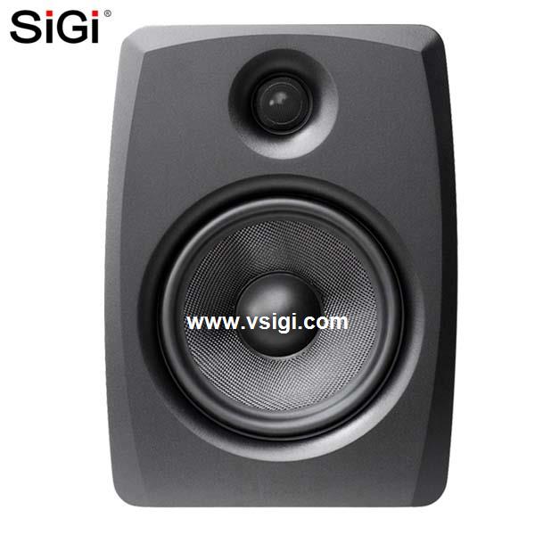 SiGi Pair Powered Bookshelf Speakers - 2.0 Active Near Field Monitors Studio Speaker - Wooden Enclosure 70 Watts HiFi Loudspeaker 