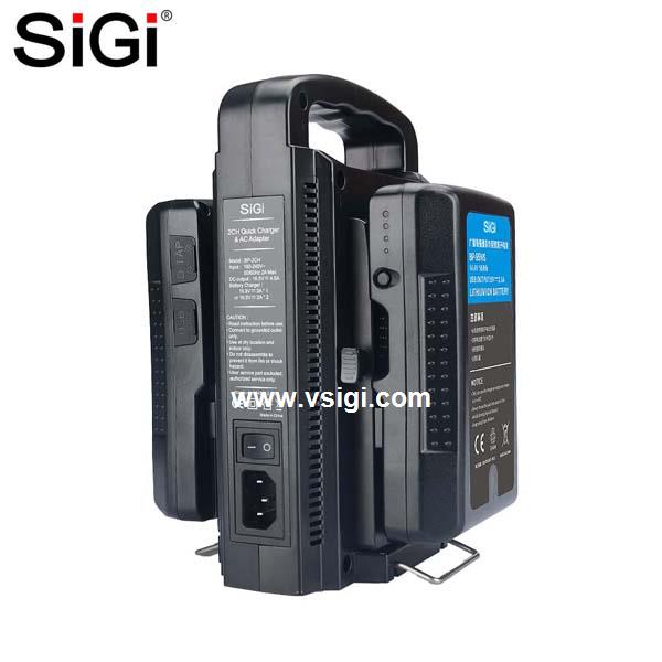 SiGi Intelligent Dual Charger BP-2CH for V-Mount Li-ion Battery