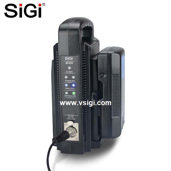 SiGi Intelligent Dual Charger BP-2CH for V-Mount Li-ion Battery