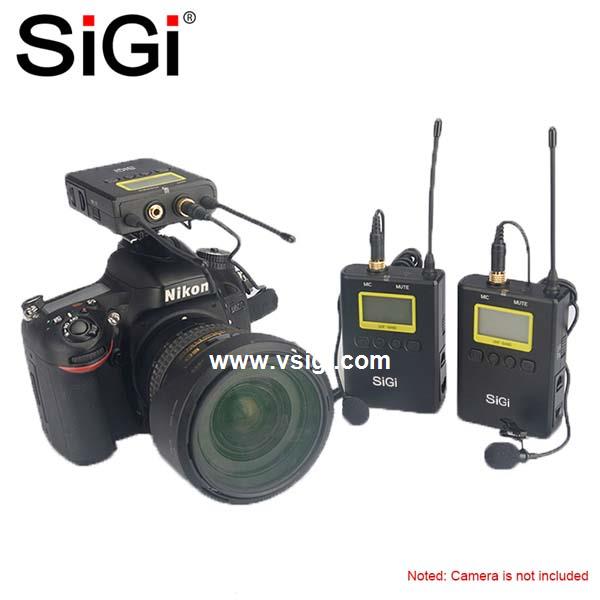 SiGi  wireless collar microphone high quality professional microphone for interview and photography 