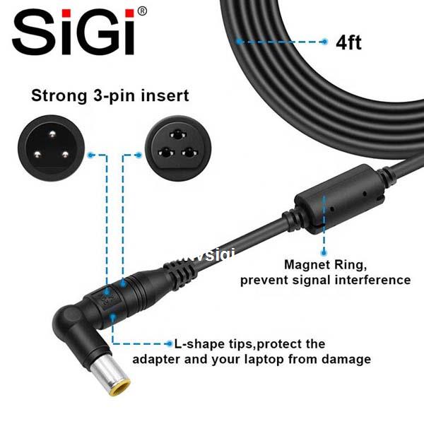 SiGi 65W 15-20V Laptop AC Charger Universal Power Adapter for Notebook Acer Asus Dell Lenovo HP 