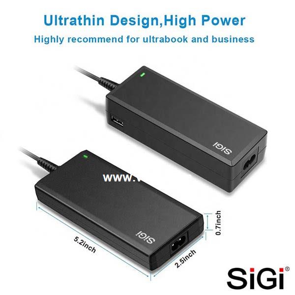 SiGi 65W 15-20V Laptop AC Charger Universal Power Adapter for Notebook Acer Asus Dell Lenovo HP 