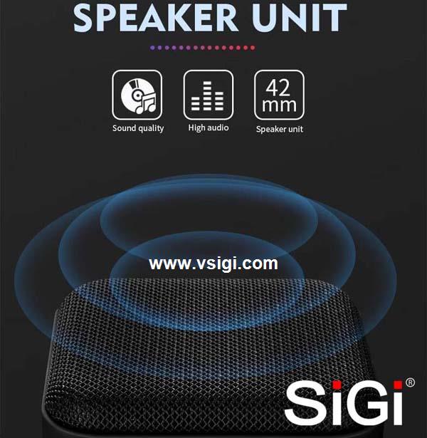 SiGi IPX5 waterproof smart speaker audio stereo loudspeaker T5 outdoor portable wireless speaker for party sports 