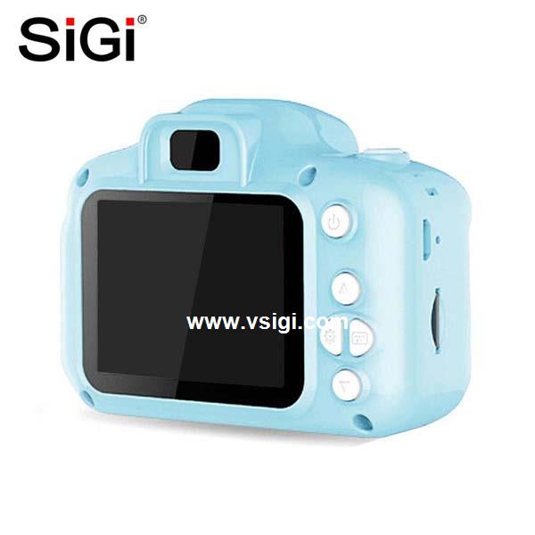 SiGi Toys Outdoor Photography 2 Inch HD Screen Chargeable Digital Mini Camera Kids Cartoon Cute Camera for Child Birthday Gift