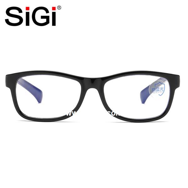 SiGi High quality Silicone frame kids anti blue light computer eyeglasses in stock 