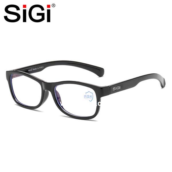SiGi High quality Silicone frame kids anti blue light computer eyeglasses in stock 