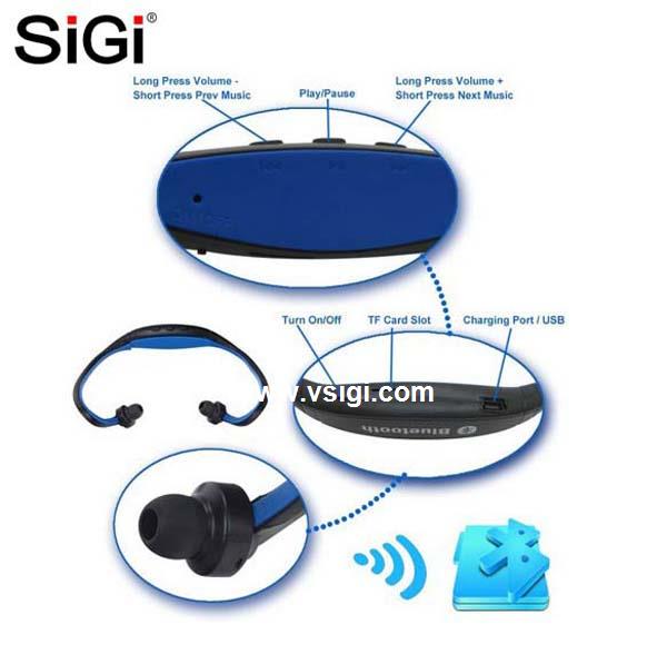 SiGi  bluetooth headset, bluetooth headphone with handsfree, S9 bluetooth earphone