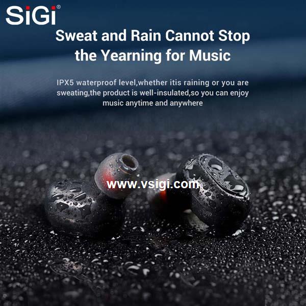 SiGi Bluetooth Stereo In-Ear Wireless Bass TWS Bluetooth Earphone Headphone Earphone & Headphone