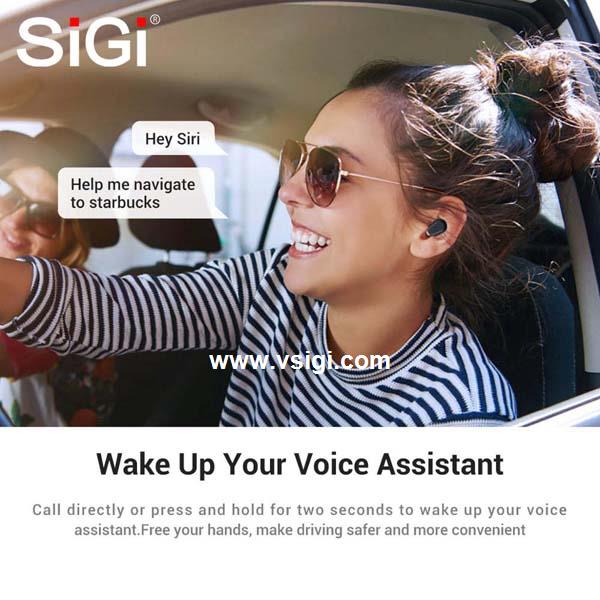 SiGi Bluetooth Stereo In-Ear Wireless Bass TWS Bluetooth Earphone Headphone Earphone & Headphone