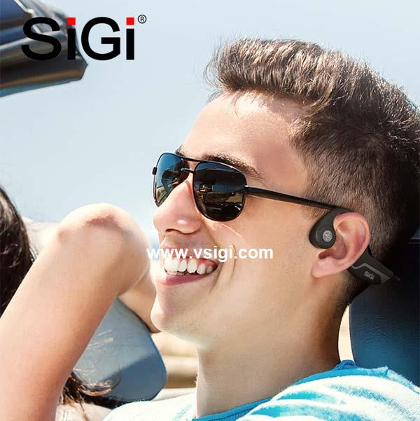 SiGi Quality Waterproof Bluetooths Headset Earphone BT Wireless Bone Conduction Headphone 