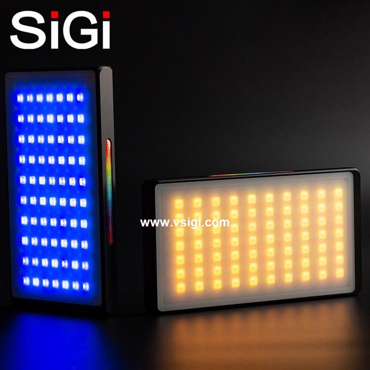 SiGi SG150 Adjustable Portable RGB LED Video Light for Camera Smartphone, Dual Color Temperature with Scene Modes 