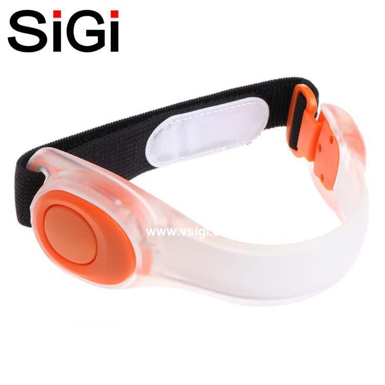 SiGi  Green Reflective Safety Belt Arm Strap Night Cycling Running LED Armband 