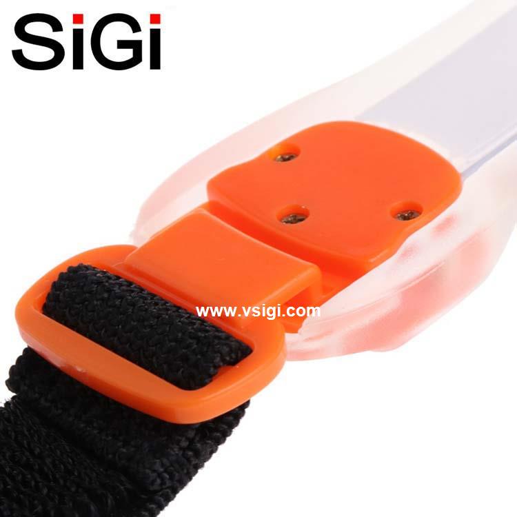 SiGi  Green Reflective Safety Belt Arm Strap Night Cycling Running LED Armband 