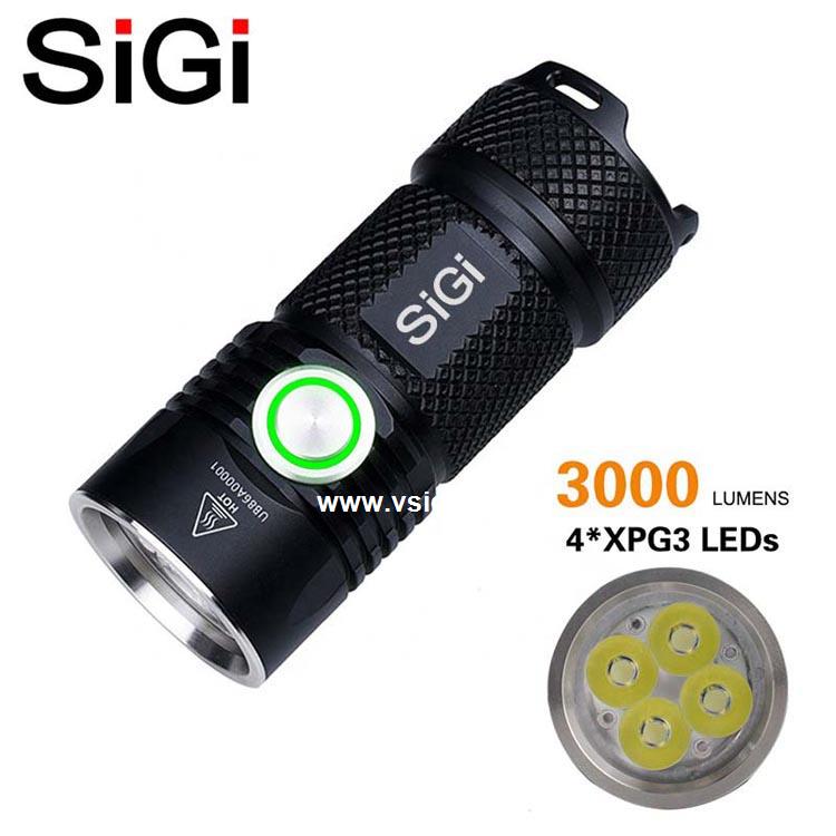 SiGi ultra bright mini small tactical led flashlight powerful usb rechargeable torch light 3000lm outdoor edc flashlight