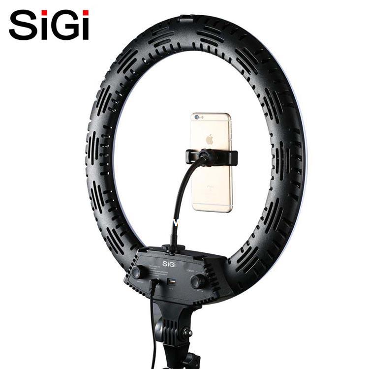 SiGi 18 Inch Bi-color Makeup LED Ring Light 3200k 5500k Photography Ring Light 