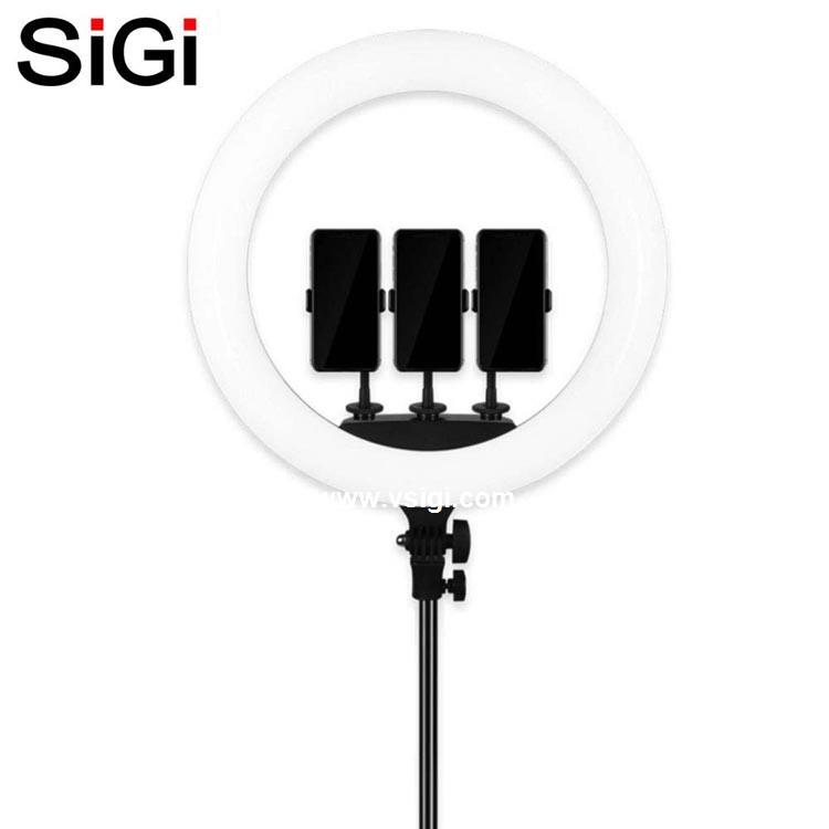 SiGi 18 Inch Bi-color Makeup LED Ring Light 3200k 5500k Photography Ring Light 