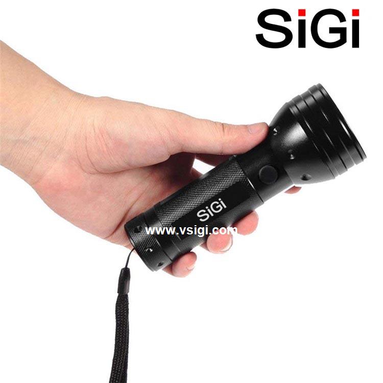 SiGi UV 395nm Ultraviolet Light Multi Functions LED Flashlight 